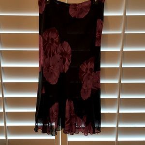 Black/Red Flower skirt